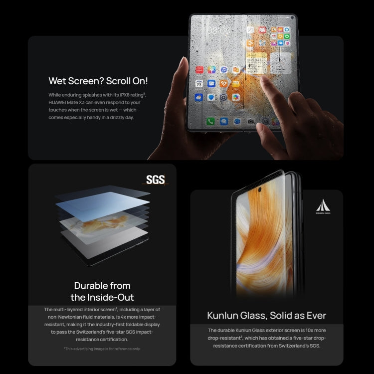 Triple Cameras, Face ID & Side Fingerprint Identification, 5060mAh Battery, 7.85 inch + 6.4 inch Screen, HarmonyOS 3.1 Snapdragon 8+ 4G Octa Core up to 3.2GHz, Network: 4G, OTG, NFC, Not Support Google Play, 1TB