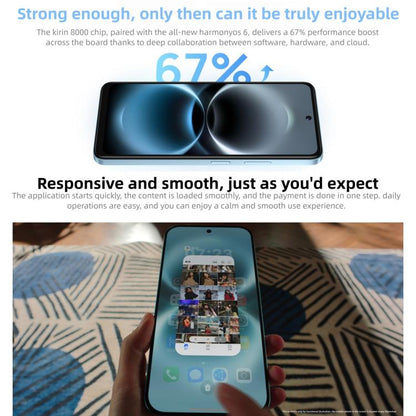 HUAWEI Enjoy 90 Plus, 8 Go + 256 Go, empreinte digitale latérale, HarmonyOS 6.0 Kirin 8000 de 6,67 pouces, OTG, ne prend pas en charge Google Play, 8 Go + 256 Go