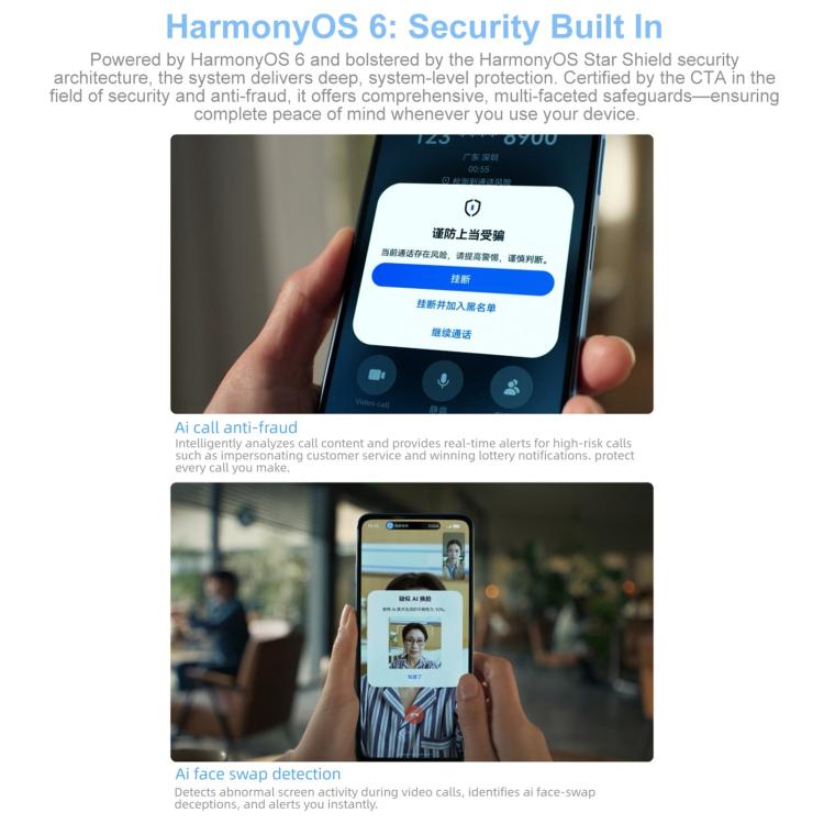 HUAWEI Enjoy 90 Plus, 8 Go + 256 Go, empreinte digitale latérale, HarmonyOS 6.0 Kirin 8000 de 6,67 pouces, OTG, ne prend pas en charge Google Play, 8 Go + 256 Go