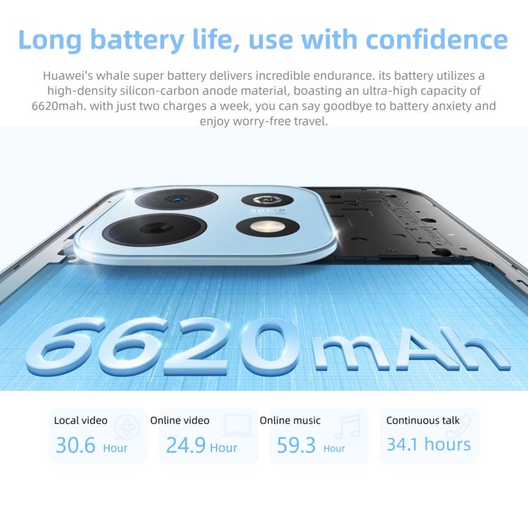HUAWEI Enjoy 90 Plus, 8 Go + 256 Go, empreinte digitale latérale, HarmonyOS 6.0 Kirin 8000 de 6,67 pouces, OTG, ne prend pas en charge Google Play, 8 Go + 256 Go
