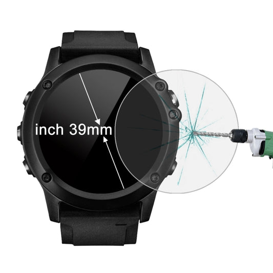 Film de protection d'écran en verre trempé ENKAY Hat-Prince antidéflagrant incurvé 2,15D avec dureté de surface 9H de 0,2 mm pour montre connectée à cadran circulaire de 39 mm de diamètre