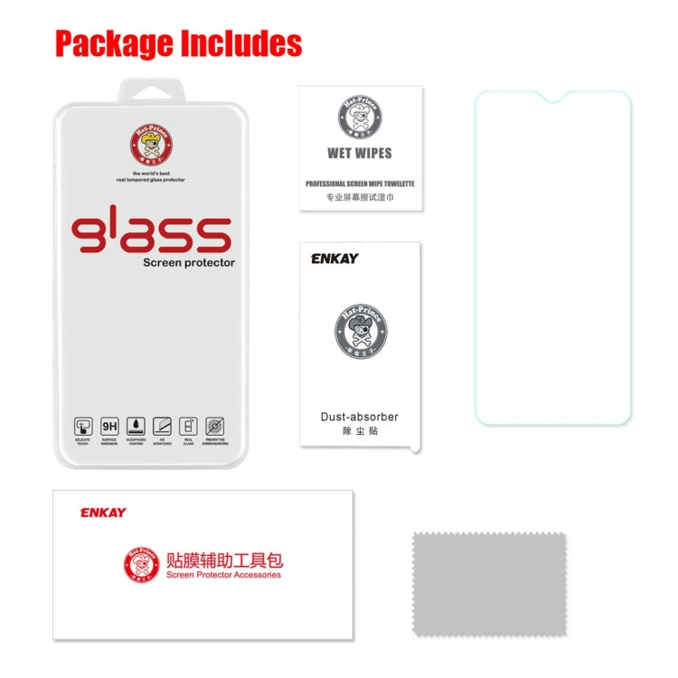 ENKAY Hat-prince 0.26mm 9H  2.5D Curved Edge Tempered Glass Film for OnePlus 6T & 7, For OnePlus 6T & 7