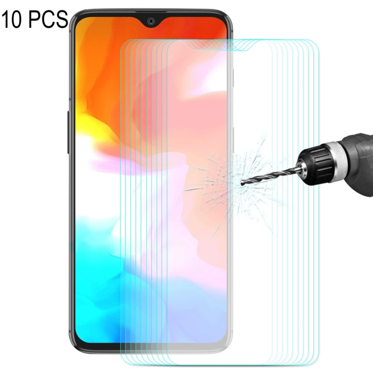 10 PCS ENKAY Hat-prince 0.26mm 9H  2.5D Curved Edge Tempered Glass Film for OnePlus 6T & 7, For OnePlus 6T & 7 (10 PCS)