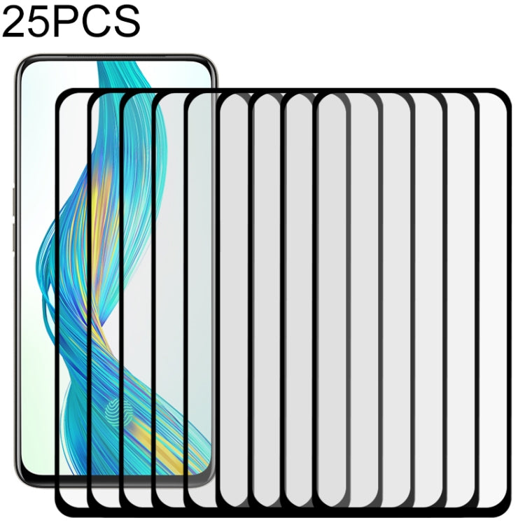 25 PCS For OPPO Realme XT Full Glue Full Cover Screen Protector Tempered Glass Film, For OPPO Realme XT(25 PCS)