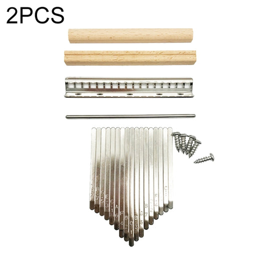 2 PIÈCES 17 touches de piano à pouce, kit d'accessoires de médiator Kalimba, 2 PIÈCES 17 touches