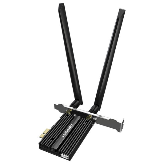 COMFAST CF-AX210 PRO 5374Mbps Tri-band + Bluetooth 5.2 Wireless WiFi6E PCI-E Network Card with Heat Sink, CF-AX210 PRO