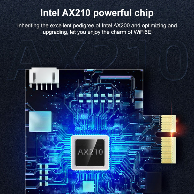 COMFAST CF-AX210 PRO 5374Mbps Tri-band + Bluetooth 5.2 Wireless WiFi6E PCI-E Network Card with Heat Sink, CF-AX210 PRO