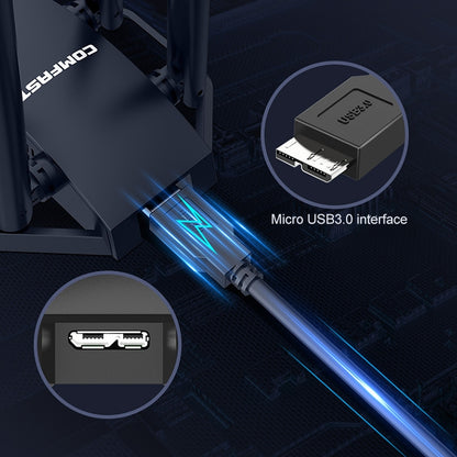 COMFAST CF-966AX Free-drive Dual Band 1800Mbps USB3.0 High Power Wireless WiFi 6 Adapter, CF-966AX