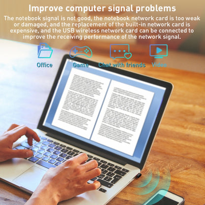 EP-A300 300Mbps WiFi6 USB Free Drive Network Adapter, EP-AX300