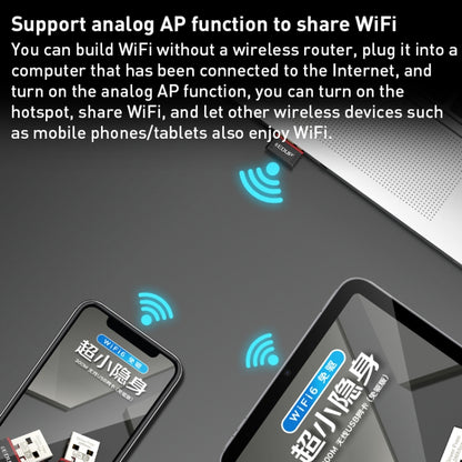 EP-A300 300Mbps WiFi6 USB Free Drive Network Adapter, EP-AX300