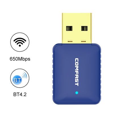 COMFAST CF-726B Adaptateur Récepteur Réseau USB Wi-Fi Double Bande Bluetooth 650Mbps, CF-726B