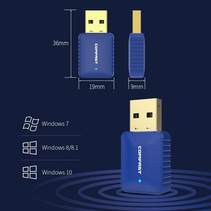 COMFAST CF-726B Adaptateur Récepteur Réseau USB Wi-Fi Double Bande Bluetooth 650Mbps, CF-726B