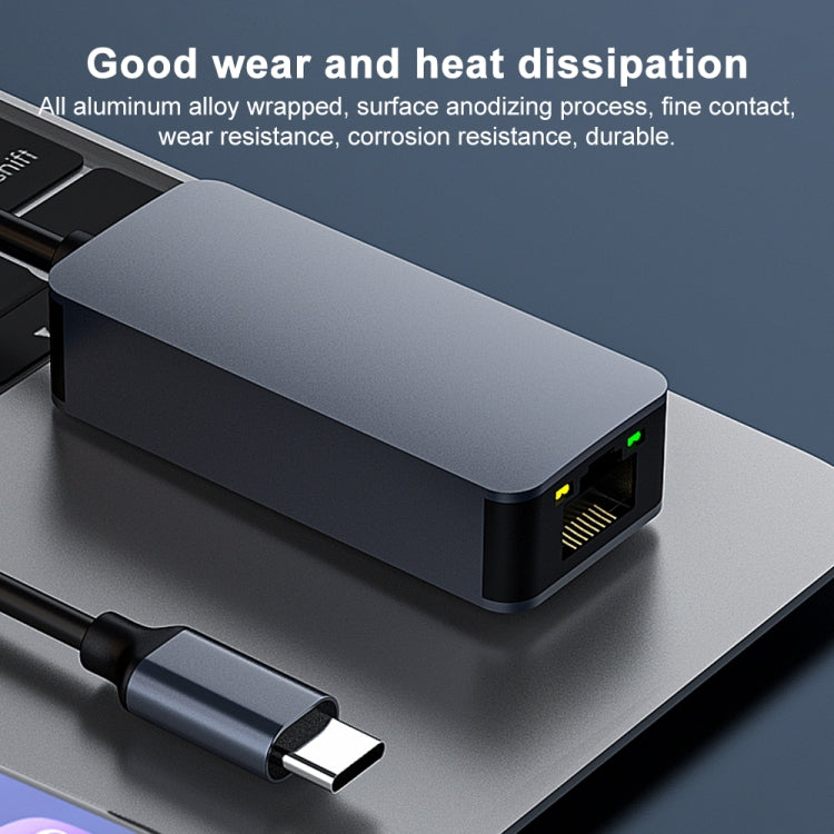 Type-C To 2500Mbps RJ45 Network Card Ethernet Adapter, Type-C To 2500Mbps