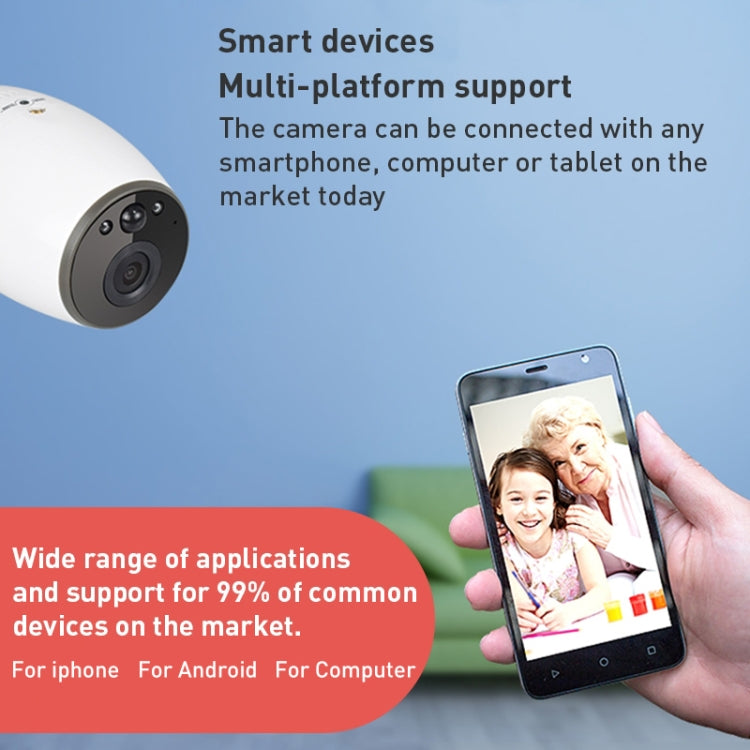 GH3 WiFi Smart Surveillance Camera with Magnet Mount, Support Night Vision / Two-way Audio, GH3 with Magnet Mount