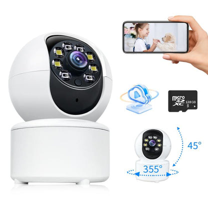 A10 Mini 360 PTZ WiFi Surveillance Camera Smart Home IP Camera  Night Vision Baby Monitor, A10