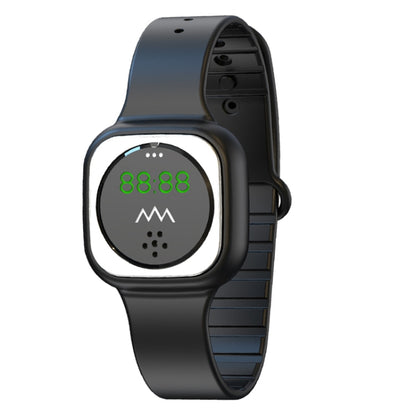 F9 Outdoor Silica Gel Mosquito Repellent Wristband with Clock, F9 (Black), F9 (White)