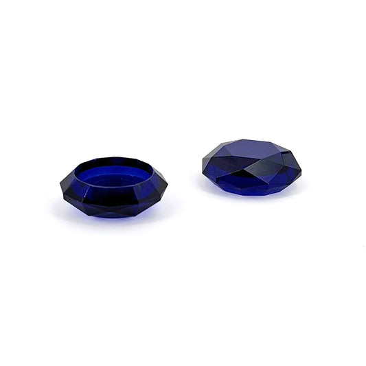 2 PCS Diamond Texture Games Grip Caps for PS5, Blue, Red, Clear White, Green