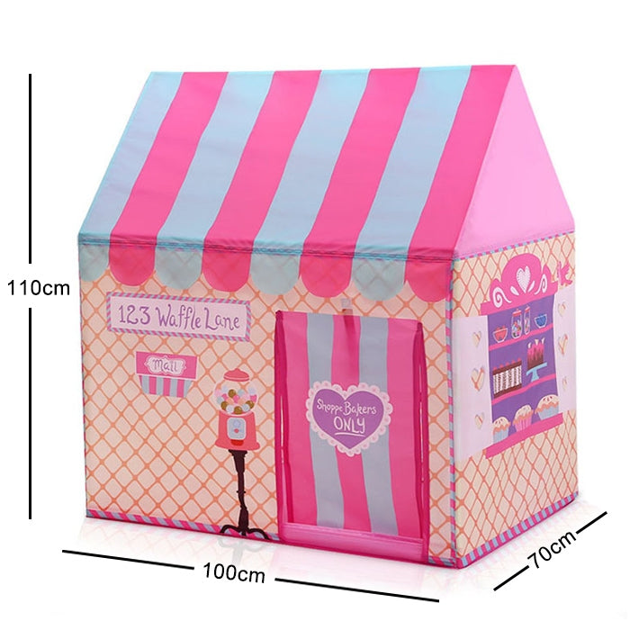 Household Children Printing Play Tent Small Game House with Mat, with Mat (Black White), with Mat (Pink), with Mat (Green), with Mat (Light Pink)