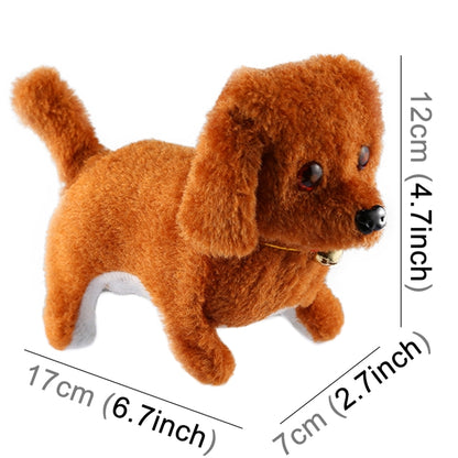 2 PCS Plush Puppy Electric Toys Can Will Move Forward / Will Backwards / Sounding and Luminous Eyes, Random Color Delivery, Multi-color