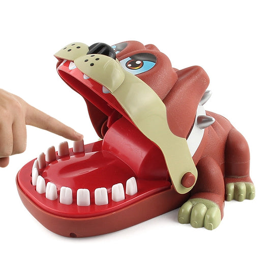 Dessin animé créatif en forme de chien mordant la main, jouets farces fantaisie, forme de chien