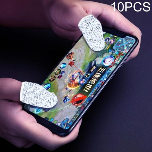 Lot de 10 protège-doigts antidérapants en nylon et fibre conductrice pour écran tactile de téléphone portable, pour pouce et index
