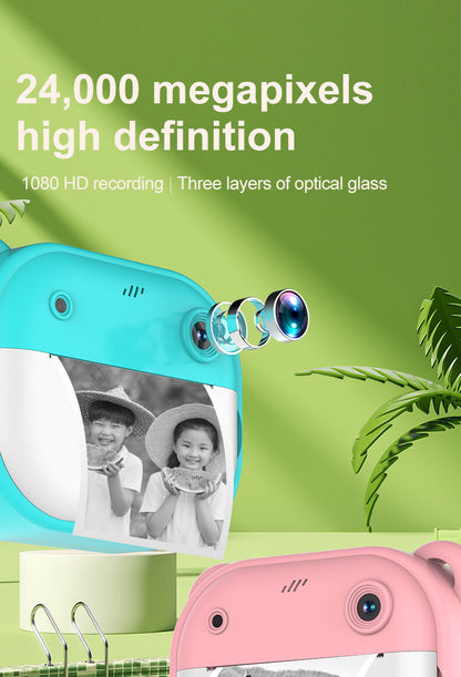 New Children's Polaroid Printing Camera High Definition Dual Lens Can Take Pictures and Videos Toy Gift Box Delivery