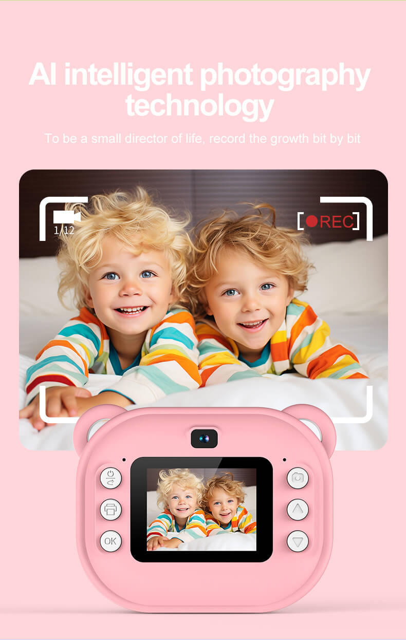 New Children's Polaroid Printing Camera High Definition Dual Lens Can Take Pictures and Videos Toy Gift Box Delivery