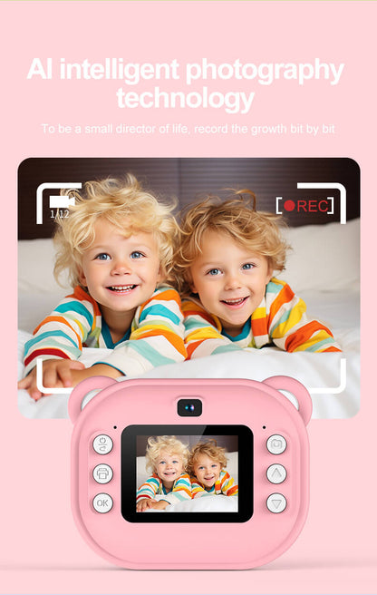 New Children's Polaroid Printing Camera High Definition Dual Lens Can Take Pictures and Videos Toy Gift Box Delivery
