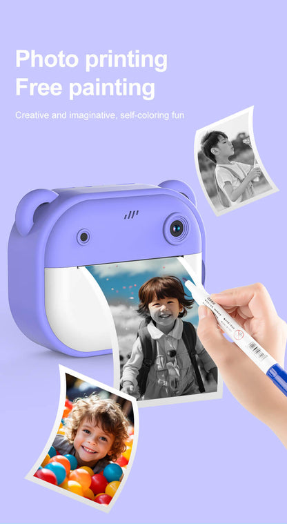 New Children's Polaroid Printing Camera High Definition Dual Lens Can Take Pictures and Videos Toy Gift Box Delivery