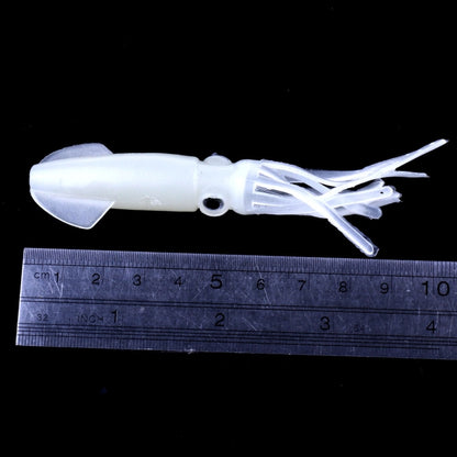 HENGJIA 5 pièces Calamars Appâts Souples en Plastique Leurre de Pêche Artificiel Appât de Pêche Bionique, Longueur : 9 cm, Lumineux, Tuyau Coloré