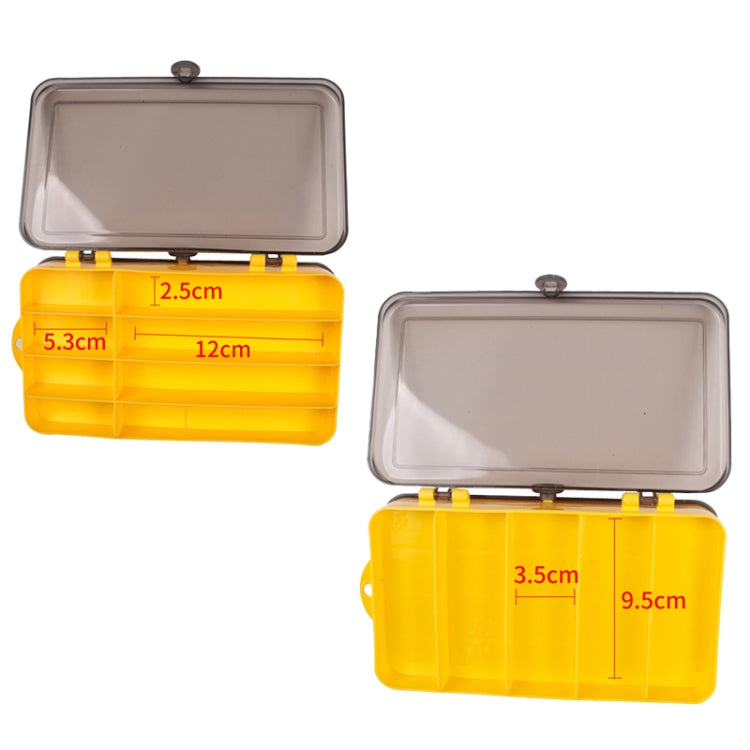 Boîte à Leurres Portable d'Extérieur, Boîte de Rangement Double-Face en Plastique Transparent, Taille : 18 x 10 x 5cm