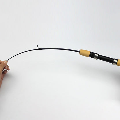 27cm Canne à pêche portable pour la pêche sur glace, canne à crevette, canne à leurre, accessoires de pêche, longueur étendue : 60 cm, 27cm