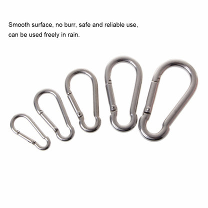M12 Stainless Steel Carabiner Spring Hook Multi-tool Mountaineering Buckle Lock Camping Hook Rope, Inner Diameter: 11.73mm, M12