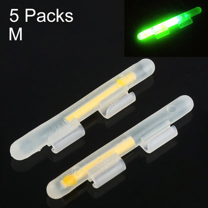 5 paquets OCEAN SUN Flotteur Lumineux Clip-On Bâton Lumineux de Pêche de Nuit, M, Convient aux Cannes de 2.0-2.6mm, Clip-On, M