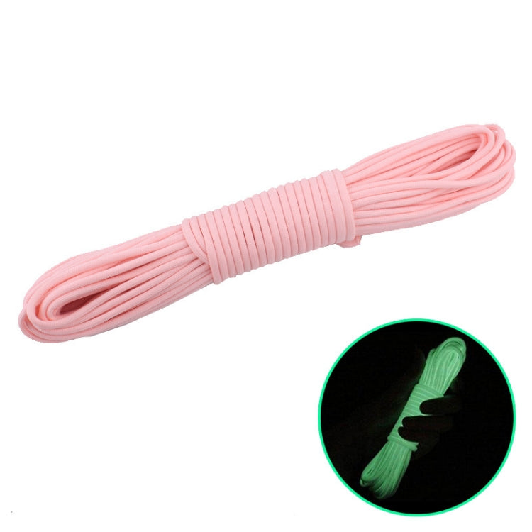 Corde d'escalade fluorescente pour camping en extérieur, tente de sauvetage, 9 brins en nylon et polyester, pleine lumière, 20 m orange, 20 m rose, 20 m vert, 20 m bleu, 20 m blanc, 20 m jaune