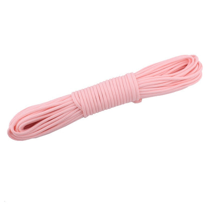 Corde d'escalade fluorescente pour camping en extérieur, tente de sauvetage, 9 brins en nylon et polyester, pleine lumière, 20 m orange, 20 m rose, 20 m vert, 20 m bleu, 20 m blanc, 20 m jaune