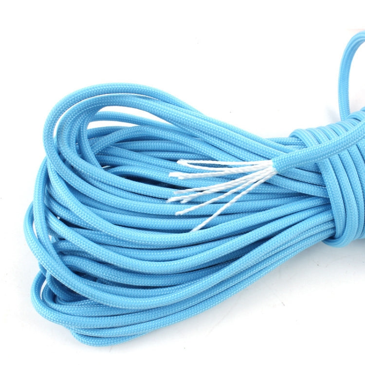 Corde d'escalade fluorescente pour camping en extérieur, tente de sauvetage, 9 brins en nylon et polyester, pleine lumière, 20 m orange, 20 m rose, 20 m vert, 20 m bleu, 20 m blanc, 20 m jaune