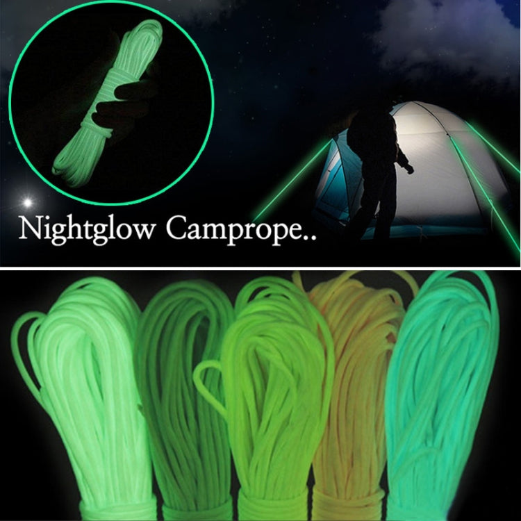 Corde d'escalade fluorescente pour camping en extérieur, tente de sauvetage, 9 brins en nylon et polyester, pleine lumière, 20 m orange, 20 m rose, 20 m vert, 20 m bleu, 20 m blanc, 20 m jaune