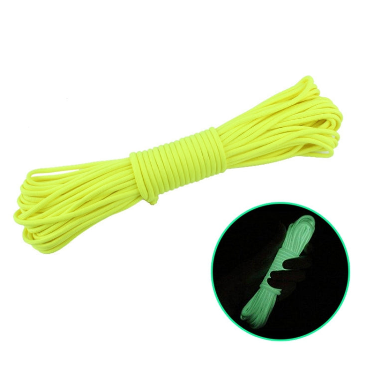 Corde d'escalade fluorescente pour camping en extérieur, tente de sauvetage, 9 brins en nylon et polyester, pleine lumière, 20 m orange, 20 m rose, 20 m vert, 20 m bleu, 20 m blanc, 20 m jaune