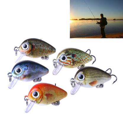 HENGJIA 5 PCS 2.7cm/1.5g Luya Leurre de Pêche en Rocher Kit Bionique avec Boîte en Plastique, Box008