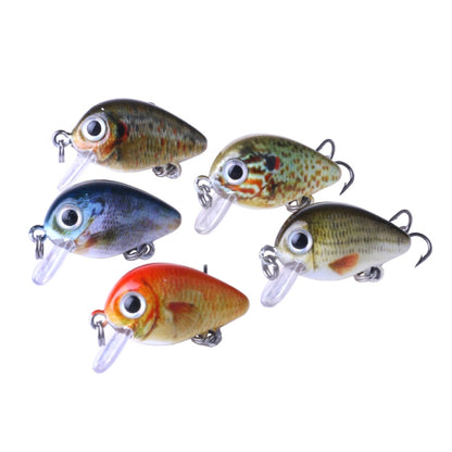 HENGJIA 5 PCS 2.7cm/1.5g Luya Leurre de Pêche en Rocher Kit Bionique avec Boîte en Plastique, Box008