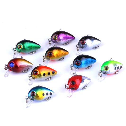 HENGJIA 10 PCS 3cm/1.5g Luya Rock Fishing Lures Bait Bionic Kit with Plastic Box, Box014