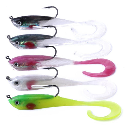 HENGJIA SO050-1 5 pièces 11cm/16g Leurre de pêche Luya Équipement de pêche Bar Souple avec Hameçon, SO050-2, SO050-1, SO050-5, SO050-4