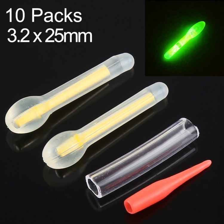 10 paquets de bâtons lumineux de pêche de nuit OCEAN SUN en forme d'ampoule, visibilité : 25 m, taille : 3,0 x 25 mm, forme d'ampoule, visibilité : 25 m