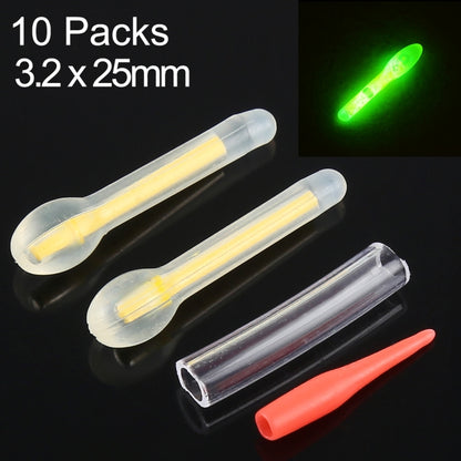10 paquets de bâtons lumineux de pêche de nuit OCEAN SUN en forme d'ampoule, visibilité : 25 m, taille : 3,0 x 25 mm, forme d'ampoule, visibilité : 25 m