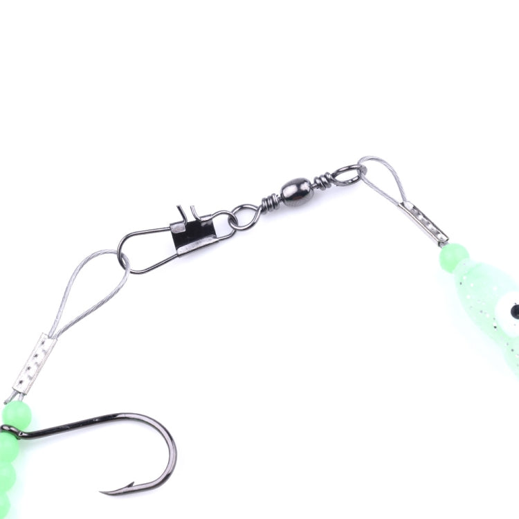 HENGJIA 32cm/7g Couteau de Pêche Fil de Poisson Lumineux Lumière de Nuit Hameçon Poulpe Calmar 5 Hameçons