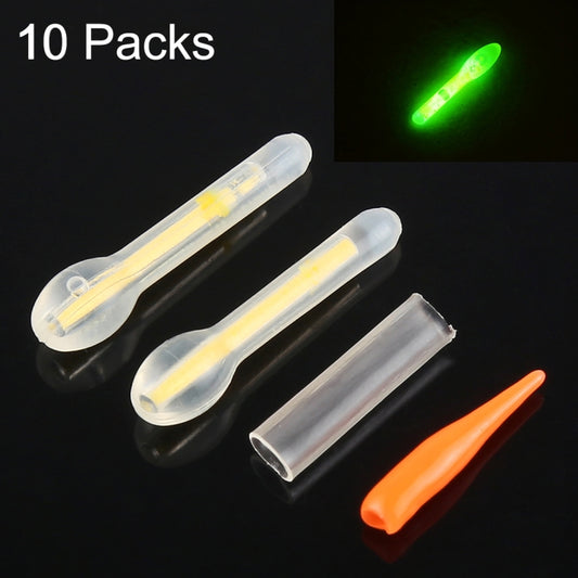 10 Packs Bulb Shape Luminous Float Night Fishing Light Stick, Visibility: 30m, Size: 3.0 x 25mm, Bulb Shape, Visibility: 30m