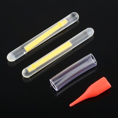 10 paquets OCEAN SUN Flotteur Lumineux Bâtonnet de Pêche de Nuit, Visibilité : 20m, Taille : 3,5 x 30mm, Visibilité : 20m