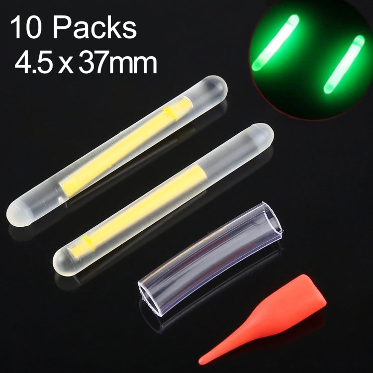 10 Packs OCEAN SUN Luminous Float Night Fishing Light Stick, Visibility: 30m, Size: 4.5 x 37mm, Visibility: 30m