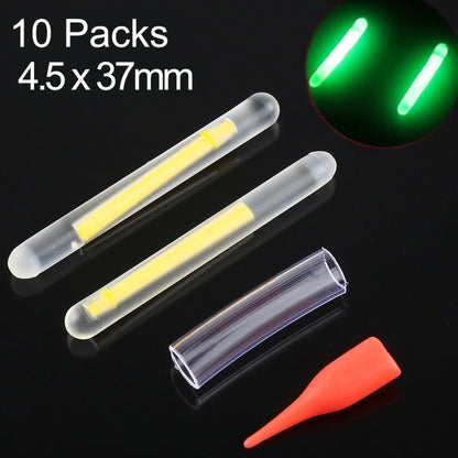 10 Packs OCEAN SUN Luminous Float Night Fishing Light Stick, Visibility: 30m, Size: 4.5 x 37mm, Visibility: 30m